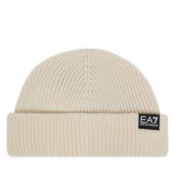 Czapka EA7 Emporio Armani. Brązowe czapki zimowe EA7 Emporio Armani, bez wzorów. Za 159.99 zł.