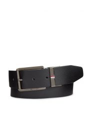 Tommy Hilfiger Pasek Męski AM0AM11618 Czarny. Czarne paski Tommy Hilfiger, bez wzorów, ze skóry. Za 199.99 zł.