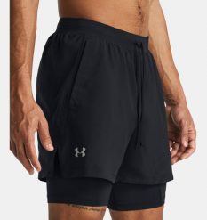 UNDER ARMOUR UA LAUNCH 5 2-IN-1 SHORT Spodenki treningowe męskie. Szare krótkie spodenki sportowe Under Armour, m, bez wzorów, z materiału. Za 219.00 zł.