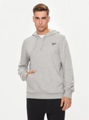 Reebok Bluza Left Chest 100067634 Szary Regular Fit. Szare bluzy Reebok, m, bez wzorów, z bawełny, bez kaptura. Za 119.99 zł.