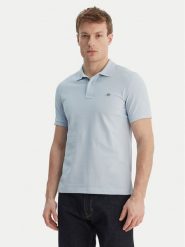 Gant Polo Shield 2220 Niebieski. Niebieskie koszulki polo GANT, m, bez wzorów, z bawełny, bez kołnierzyka, bez ramiączek. Za 378.99 zł.