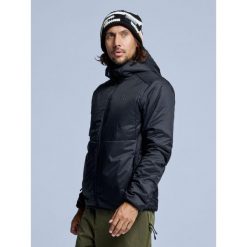 Kurtka puchowa - warstwa pośrednia do jazdy na nartach - męska - freeride - czar. Czarne kurtki narciarskie i snowboardowe POEDERBAAS, m, bez wzorów, z materiału, narciarskie. Za 611.72 zł.