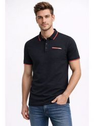 Geographical Norway Koszulka polo "Karem" w kolorze czarnym rozmiar: S. Czarne koszulki polo Geographical Norway, s, bez wzorów, z bawełny, bez kołnierzyka, bez ramiączek. Za 83.42 zł.