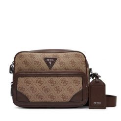 Saszetka Guess. Brązowe saszetki i nerki Guess, z aplikacjami, małe, bez dodatków. Za 414.99 zł.