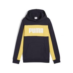 Młodzieżowa bluza z kapturem Essentials Block PUMA New Navy Blue. Niebieskia bluzy z kapturem Puma, m, bez wzorów, z dzianiny, z kapturem. Za 134.99 zł.