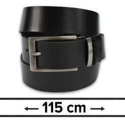 Pasek do Spodni, Czarny 115 cm, Skórzany, Elegancki, Męski, Możliwość Skrócenia -ZET. Czarne paski Zet, bez wzorów, ze skóry, eleganckie. Za 89.00 zł.