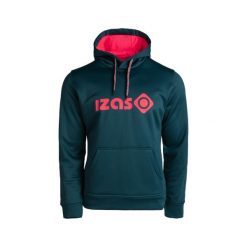 Bluza męska DUERO M V4 z regulowanym kapturem, logo i kieszenią kangurkową. Zielone bluzy z kapturem Izas, l, bez wzorów, z dresówki, z kapturem. Za 182.57 zł.