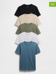 GAP Koszulki (5 szt.) w różnych kolorach rozmiar: XL. Bezrękawniki GAP, xl, bez wzorów, z bawełny, bez kołnierzyka, bez ramiączek. Za 184.02 zł.