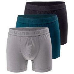 Bokserki Męskie Presto (zestaw 3 Sztuk). Czarne bokserki IGUANA, m, bez wzorów. Za 100.99 zł.