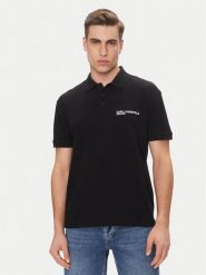 KARL LAGERFELD Polo A2M17094 Czarny Regular Fit. Czarne koszulki polo KARL LAGERFELD, l, bez wzorów, z bawełny, bez kołnierzyka, bez ramiączek. Za 229.99 zł.