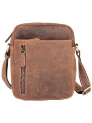 SPARWELL Skórzana torebka "Bradley" w kolorze jasnobrązowym - 21 x 23 x 2 cm rozmiar: onesize. Brązowe torby na ramię SPARWELL, bez wzorów, z materiału, na ramię, małe, bez dodatków. Za 204.48 zł.