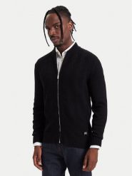 KARL LAGERFELD Kardigan 655029 564308 Czarny Regular Fit. Czarne swetry rozpinane KARL LAGERFELD, m, bez wzorów, z syntetyku, bez kołnierzyka, bez ramiączek. Za 939.99 zł.