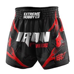 Spodenki Muay Thai męskie EXTREME HOBBY IRON FORCE. Czerwone szorty EXTREME HOBBY, m, bez wzorów, z poliesteru, sportowe. Za 209.00 zł.