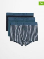 Marc O´Polo Bodywear Bokserki (3 pary) w kolorze niebiesko-granatowym rozmiar: S. Niebieskie bokserki s, bez wzorów. Za 88.95 zł.