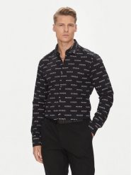 HUGO Koszula Ermo 50545349 Czarny Slim Fit. Czarne koszule Hugo, m, bez wzorów, z bawełny, bez kołnierzyka, bez ramiączek. Za 429.99 zł.