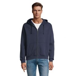 Męska Bluza Z Kapturem Spike Full Zip. Niebieskie bluzy SOL'S, m, bez wzorów, z kapturem. Za 190.99 zł.