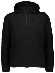 CMP Kurtka softshellowa Zipp-Off w kolorze czarnym rozmiar: 46. Czarne kurtki outdoor i hardshell CMP, m, bez wzorów, z polaru, bez kaptura. Za 197.43 zł.