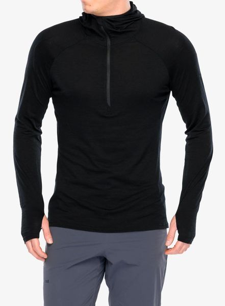 Bluza z zamkiem męska Inov-8 Merino Hoodie HZ. Czarne bluzy z kapturem Inov-8, m, bez wzorów, z materiału, z kapturem. Za 543.39 zł.