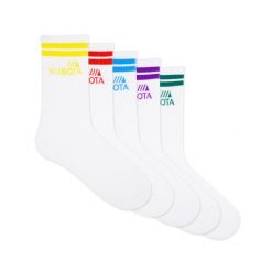 Skarpety sportowe Kubota Sport Rainbow 5-pak. Białe skarpetki sportowe Kubota, bez wzorów, z bawełny. Za 59.99 zł.