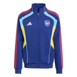 Kurtka dresowa Arsenal FC UBP. Niebieskie kurtki Adidas, bez wzorów, z dresówki, bez kaptura. Za 359.00 zł.