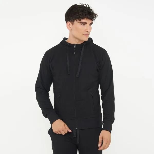 Bluza z kapturem z bawełny ZIPPY czarna. Czarne bluzy z kapturem Legea, xl, bez wzorów, z bawełny, z kapturem. Za 108.00 zł.