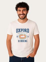 WOOOP Koszulka "Oxford Universite Running" w kolorze białym rozmiar: XL. Białe bezrękawniki Wooop, xl, bez wzorów, z bawełny, bez kołnierzyka, bez ramiączek. Za 56.99 zł.