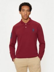 U.S. Polo Assn. Polo MUP1935 Czerwony Regular Fit. Czerwone koszulki polo U.S. Polo Assn., l, bez wzorów, z bawełny, bez kołnierzyka, bez ramiączek. Za 139.99 zł.
