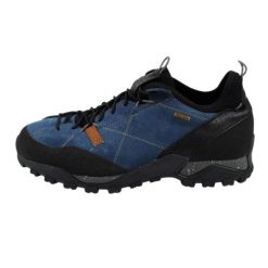 Męskie Skórzane Buty Turystyczne Nativa. Niebieskie buty turystyczne Aku, bez wzorów, z gore-texu, bez zapięcia, trekkingowe, gore-tex. Za 766.99 zł.
