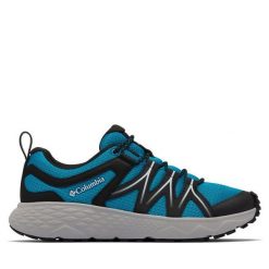 Trekkingi Columbia. Niebieskie buty trekkingowe Columbia, bez wzorów, bez zapięcia. Za 239.99 zł.