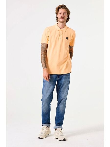 Garcia Koszulka polo w kolorze musztardowym rozmiar: XXL. Pomarańczowe koszulki polo Garcia, xxl, bez wzorów, z bawełny, bez kołnierzyka, bez ramiączek. Za 74.28 zł.