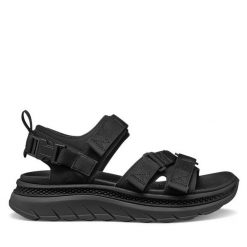 Sandały Geox. Czarne sandały Geox, bez zapięcia. Za 429.99 zł.