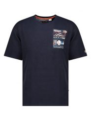 Geographical Norway Koszulka "Joler" w kolorze granatowym rozmiar: 3XL. Niebieskie bezrękawniki Geographical Norway, xl, bez wzorów, z bawełny, bez kołnierzyka, bez ramiączek. Za 68.95 zł.