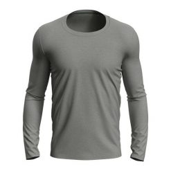 Wrzosowa Koszulka Z Długim Rękawem Dla Dorosłych Unisex. Szare swetry nierozpinane Stedman, bez wzorów, bez kołnierzyka, bez ramiączek. Za 97.99 zł.