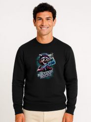 WOOOP Bluza "Raccoon Rocks" w kolorze czarnym rozmiar: XS. Czarne bluzy Wooop, xs, bez wzorów, z bawełny, bez kaptura. Za 100.99 zł.