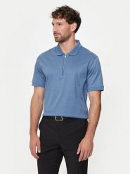 Boss Polo Polston 11 50513375 Niebieski Slim Fit. Niebieskie koszulki polo Boss, m, bez wzorów, z bawełny, bez kołnierzyka, bez ramiączek. Za 339.99 zł.