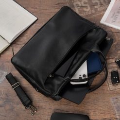 Torba męska skóra ekologiczna na dokumenty A4 laptopa czarna Beltimore M07. Czarne torby na laptopa . Za 199.99 zł.