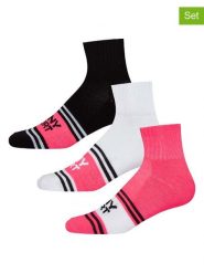 DKNY Skarpety (3 pary) w kolorze różowo-biało-czarnym rozmiar: 37-40. Białe skarpety DKNY, bez wzorów. Za 40.95 zł.