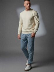 Spodnie dresowe jogger - niebieski. Niebieskie joggery i bojówki Sinsay, l, bez wzorów, z dresówki. Za 29.99 zł.