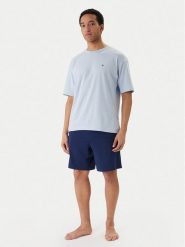 Tommy Hilfiger Piżama UM0UM03649 Niebieski Regular Fit. Niebieskie piżamy Tommy Hilfiger, l, bez wzorów, z bawełny, bez ramiączek. Za 289.99 zł.