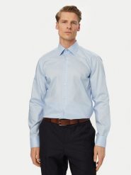 BOSS Koszula H-Hank 50560704 Niebieski jasny Slim Fit. Niebieskie koszule Boss, m, bez wzorów, z bawełny, bez kołnierzyka, bez ramiączek. Za 499.99 zł.