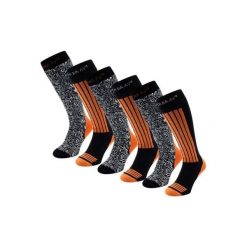 Skarpety narciarskie - Unisex - 6 par - Pomarańczowe. Brązowe skarpety POEDERBAAS, bez wzorów, z wełny. W wyprzedaży za 307.92 zł.
