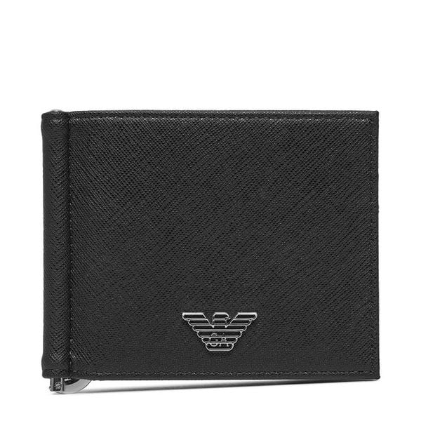 Portfel Emporio Armani. Czarne portfele Emporio Armani, bez wzorów. Za 449.99 zł.