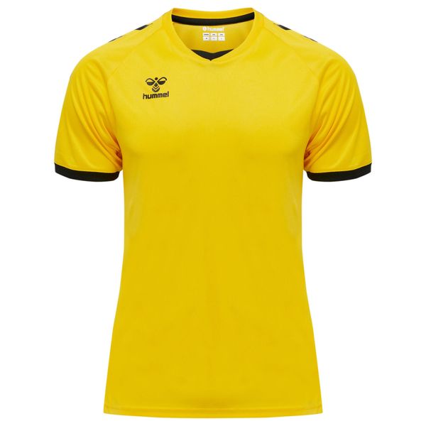 HUMMEL bluzka sportowa CORE VOLLEY TEE. Żółte t-shirty sportowe Hummel, bez wzorów, bez ramiączek, do piłki nożnej. Za 83.99 zł.