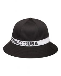 Kapelusz bucket dla Mężczyzn ZAMLA Czarny. Czarne kapelusze DC Shoes, bez wzorów, z bawełny. Za 129.99 zł.