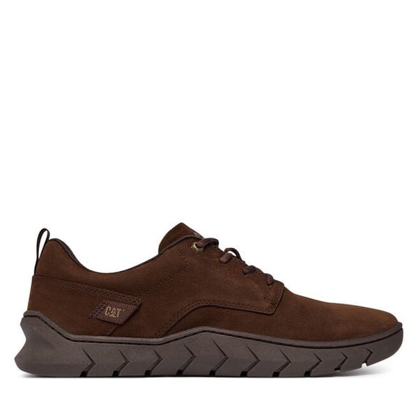 Półbuty CAT Footwear. Brązowe eleganckie półbuty CAT Footwear, bez wzorów, bez obcasa, bez zapięcia. Za 519.99 zł.