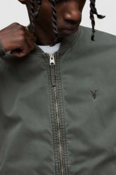 AllSaints kurtka bomber męski kolor szary przejściowa. Szare kurtki AllSaints, l, bez wzorów, z bawełny, bez kaptura. Za 929.99 zł.
