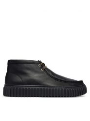 Clarks Trzewiki Torhill Hi 26178264 Czarny. Czarne botki sznurowane Clarks, bez wzorów, bez obcasa, bez zapięcia. Za 519.99 zł.