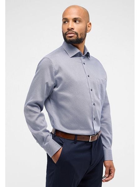 Eterna Koszula - Modern fit - w kolorze niebieskim rozmiar: 43. Niebieskie koszule Eterna, bez wzorów, z bawełny, bez kołnierzyka, bez ramiączek. Za 109.26 zł.