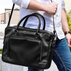 Torba męska na laptopa SOLIER S19 czarna. Czarne torby na laptopa Solier. Za 187.99 zł.