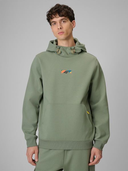 Bluza dresowa regular z kapturem męska 4F 4FRSS26TSWSM2894. Białe bluzy z kapturem 4F, m, bez wzorów, z bawełny, z kapturem. Za 249.99 zł.